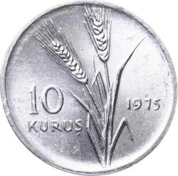 1975 Yılı FAO 10 Kuruş *Saban Kılıçtan Üstündür* - ÇİL TCM3127