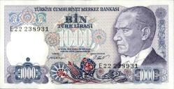 7.EMİSYON 1000 TÜRK LİRASI ÇİL