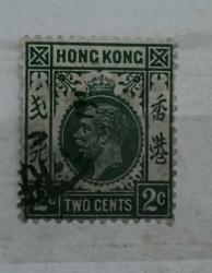 İngiliz  HONG KONG 1921 2c KRAL GEORGE V _ damgalı