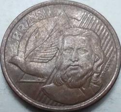 Brezilya 2021 5 Centavos Tiradentes Portreli Bakır Kaplama Çelik