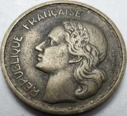 Fransa 1951 10 Frank Guiraud Tasarımı Horoz Temalı Alüminyum-Bronz