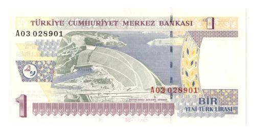 8.EMİSYON 1 YTL A03 SERİ ÇİL