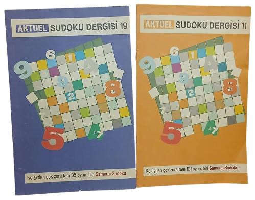Aktüel Sudoku Dergisi 11 ve Aktüel Sudoku Dergisi 19