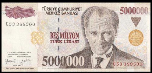 7 Emisyon G 53 Seri 5 Milyon Lira