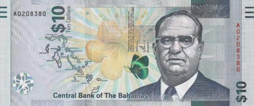 BAHAMALAR 10 DOLLARS 2022 P#87 ÇİL