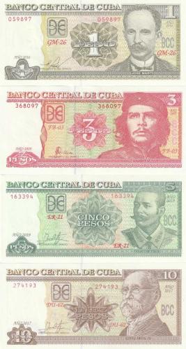 KÜBA 1-3-5-10 PESOS 1997-2025 P#116/128 ÇİL