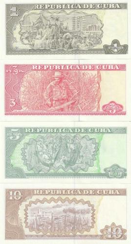 KÜBA 1-3-5-10 PESOS 1997-2025 P#116/128 ÇİL