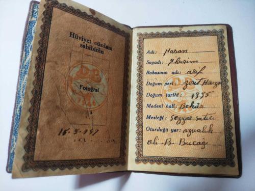 20489-KOLEKSİYONLUK **ÇOK NADİR**DEMOKRAT PARTİ ÜYELERİNE MAHSUS HÜVİYET CÜZDANI**