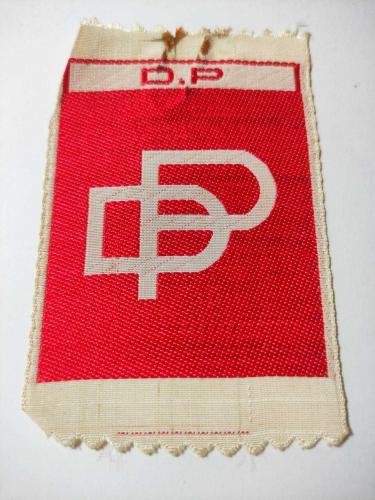 20488-KOLEKSİYONLUK **ÇOK NADİR **DEMOKRAT PARTİ YAKA BAYRAĞI***
