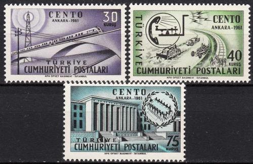 1961 CENTO IX. NAZIRLAR KONSEYİ TOPLANTISI TAM SERİ MNH