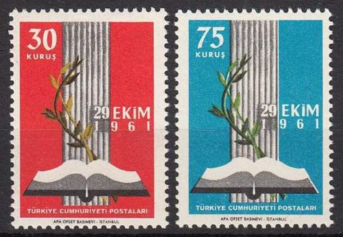 1961 TÜRKİYE BÜYÜK MİLLET MECLİSİNİN AÇILIŞI TAM SERİ MNH