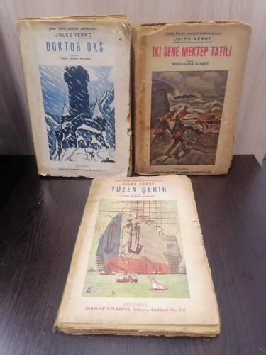 İnkılap Kitapevi Jules Verne 3'Lu Lot ( İki Sene Mektep Tatili, Yüzen Şehir, Doktor Oks)