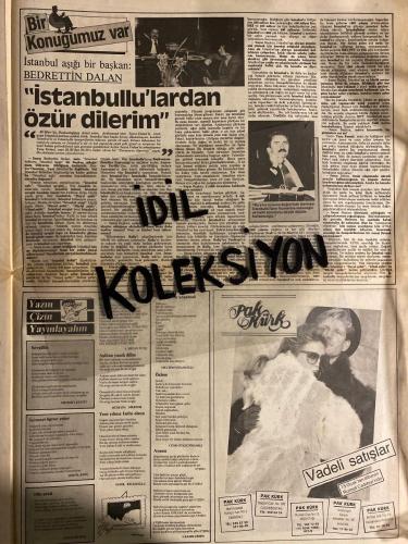 AYNA AKTÜELİTE VE MAGAZİN GAZETESİ - DOĞUM GÜNÜ HEDİYESİ (TURKİSH - NEWSPAPER) - 8 OCAK 1986 - SAYI : 48 - TAM TAKIM 12 SAYFADIR -Mevlüt Aydın-Sevtap Parman-Tarık Akan-Kadir İnanır-Yaşar Alptekin-Canan Özbek-Erşan Halistürk-Müjde Ar-Suat Ebrem-Atilla Özdemiroğlu-Kamuran Akkor-Samime Sanay-Sakıp Sabancı-İlknur Odabaş-Adil Kanbak-Yaşar Sönmez-Mehmet Durmaz-Zeki Müren-İlham Behlül Pektaş-Selami Şahin-Ülkü Aker-Coşkun Sabah-Muzaffer Özpınar-Sevim Yücel-Saadettin Öktenay-Cemil İpekçi-Orhan Gencebay-Berhan Şimşek-Bülent Aras-Küçük Emrah-Süha Özger-Murti-Murteza Elgin-Arif-Mehtap Ar-Şerif Yüzbaşıoğlu-Samuel Fritz-Barbara Bell-Engin Kefeç-Nil-Muazzez Abacı-Seda Sayan-Meral Gökçe-Deniz Akbulut-Pembe Mutlu-Çiğdem Işbilir-Selçuk Ural-Gülşen Bubikoğlu-Müge Akyamaç-Halit Akçatepe-Aysel Mutlu-Pekşan Koşar-Yusuf Kaya-Seyfettin Sucu-Yurdaer Doğulu-Vasfi Rıza Zobu-Veysel Atasoy-Turgut Özal-Ümit Akyol-Semra Özal-Tevfik Gürcü-Orhan Suter-Lale Suter-Ömer Özkan-Zeynep Özkan-ZEKİ MÜREN POSTER