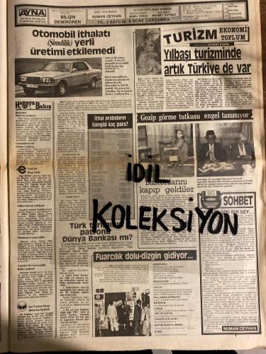 AYNA AKTÜELİTE VE MAGAZİN GAZETESİ - DOĞUM GÜNÜ HEDİYESİ (TURKİSH - NEWSPAPER) - 8 OCAK 1986 - SAYI : 48 - TAM TAKIM 12 SAYFADIR -Mevlüt Aydın-Sevtap Parman-Tarık Akan-Kadir İnanır-Yaşar Alptekin-Canan Özbek-Erşan Halistürk-Müjde Ar-Suat Ebrem-Atilla Özdemiroğlu-Kamuran Akkor-Samime Sanay-Sakıp Sabancı-İlknur Odabaş-Adil Kanbak-Yaşar Sönmez-Mehmet Durmaz-Zeki Müren-İlham Behlül Pektaş-Selami Şahin-Ülkü Aker-Coşkun Sabah-Muzaffer Özpınar-Sevim Yücel-Saadettin Öktenay-Cemil İpekçi-Orhan Gencebay-Berhan Şimşek-Bülent Aras-Küçük Emrah-Süha Özger-Murti-Murteza Elgin-Arif-Mehtap Ar-Şerif Yüzbaşıoğlu-Samuel Fritz-Barbara Bell-Engin Kefeç-Nil-Muazzez Abacı-Seda Sayan-Meral Gökçe-Deniz Akbulut-Pembe Mutlu-Çiğdem Işbilir-Selçuk Ural-Gülşen Bubikoğlu-Müge Akyamaç-Halit Akçatepe-Aysel Mutlu-Pekşan Koşar-Yusuf Kaya-Seyfettin Sucu-Yurdaer Doğulu-Vasfi Rıza Zobu-Veysel Atasoy-Turgut Özal-Ümit Akyol-Semra Özal-Tevfik Gürcü-Orhan Suter-Lale Suter-Ömer Özkan-Zeynep Özkan-ZEKİ MÜREN POSTER