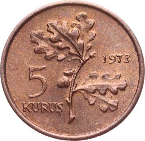 1973 Yılı 5 Kuruş - ÇİL TCM3192
