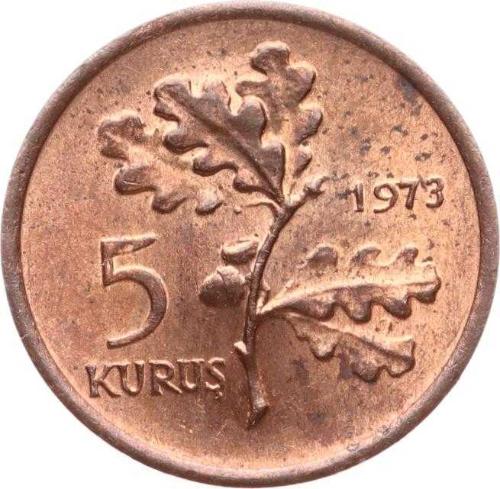 1973 Yılı 5 Kuruş - ÇİL TCM3194