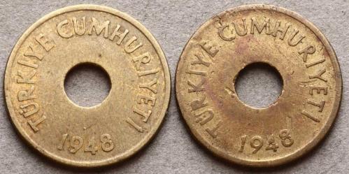 1948 Yılı 1 Kuruş (2 Adet) - ÇÇT TCM3197