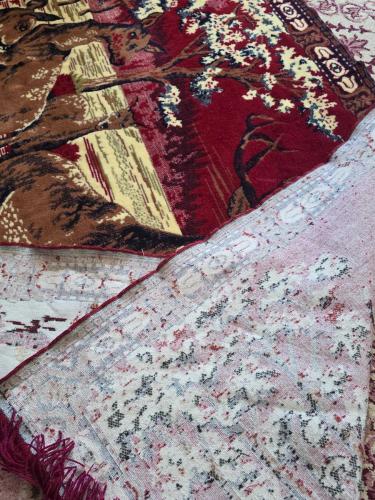 BURSA İŞİ GEYİK AİLESİ TEMALI YENİ TİP DUVAR HALISI DUVARA ASILMAMIŞ