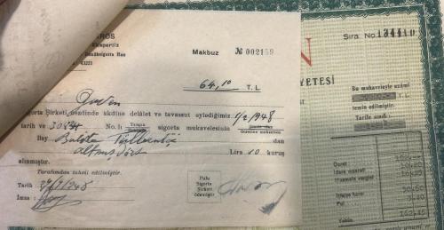 Güven Türk Anonim Sigorta Sosyetesi İstanbul'da Yangın Poliçesi Umumi Şartları Ve Makbuzu İle VI