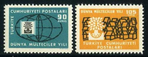 1960 DÜNYA MÜLTECİLER YILI TAM SERİ MNH