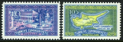 1960 KIBRIS CUMHURİYETİ'NİN KURULUŞU TAM SERİ MNH