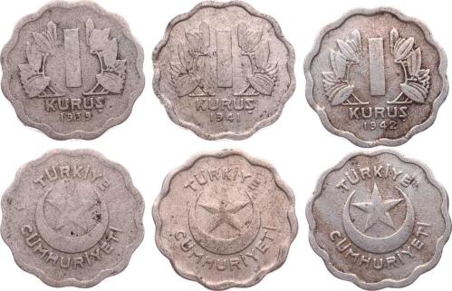 1939/41/42 Yılları 1 Kuruş Lotu TCM3202