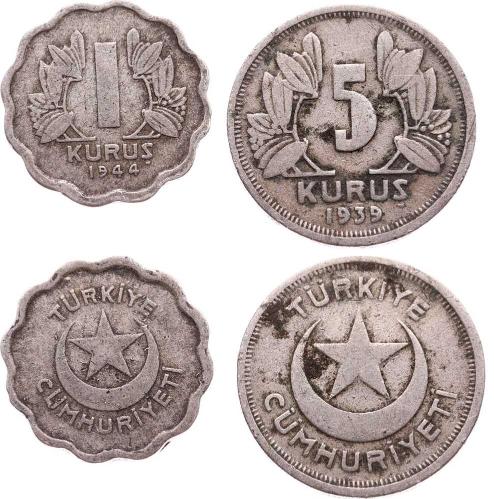 1939/44 Yılları 1/5 Kuruş Lotu TCM3205