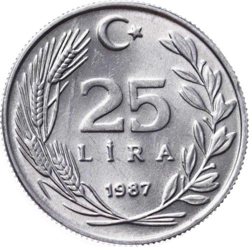 1987 Yılı 25 Lira - ÇİL TCM3230