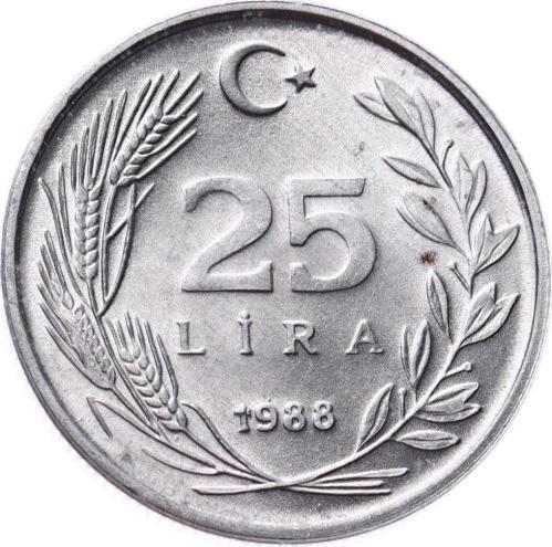 1988 Yılı 25 Lira - ÇİL TCM3231
