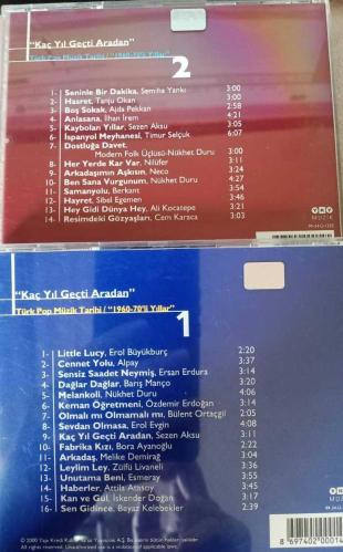 Kaç Yıl Geçti Aradan - Türk Pop Müzik Tarihi 1960-1970'li Yıllar 1-2  - İki CD'li Takım - Erol Büyükburç – Alpay – Ersan Erdura – Barış Manço – Nükhet Duru –	Özdemir Erdoğan – Bülent Ortaçgil – Erol Evgin – Sezen Aksu – Bora Ayanoğlu – Melike Demirağ – Zülfü Livaneli – Esmeray –	Attila Atasoy – İskender Doğan – Beyaz Kelebekler – Semiha Yankı – Tanju Okan – Ajda Pekkan – İlhan İrem –	Sezen Aksu –	Timur Selçuk –Modern Folk Üçlüsü - Nükhet Duru – Nilüfer – Neco - Nükhet Duru – Berkant – Sibel Egemen – Ali Kocatepe – Cem Karaca