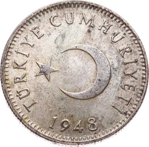 1948 Yılı 1 Lira Gümüş - ÇİL TCM3237