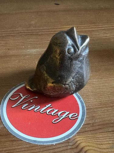 1950'ler dönemi Koleksiyonluk Alman dolgu bronz Yavru kuş, 357gr.!!! NADİR...