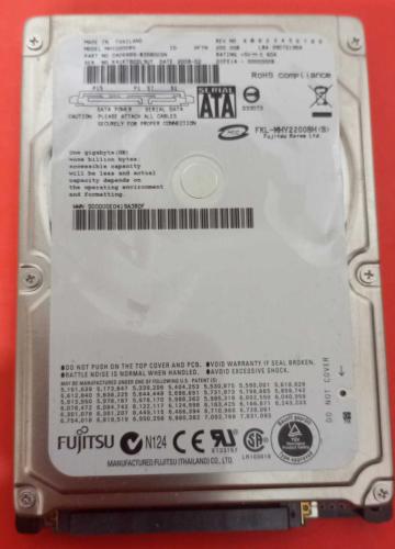 FUJITSU 200 GB 2.5” SATA Laptop Hard Disk (Sağlık 100 , Sorunsuz)