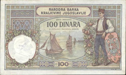 YUGOSLAV 100 DİNAR ÇÇT KONDİSYON