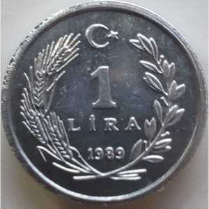 TÜRKİYE CUMHURİYETİ 1989 5 LİRA ( ÇİL) NADİR