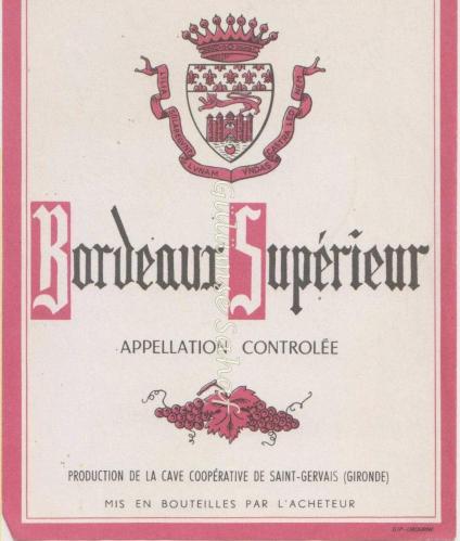 Şarap Etiketi: Bordeaux Superieur