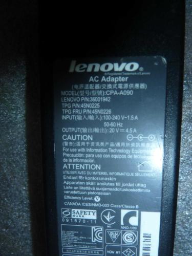 LENOVO LAPTO NOTEBOOK ADAPTÖRÜ 20V-4.5 AMPER SAĞLAM ORJİNAL 2.EL ÜRÜN