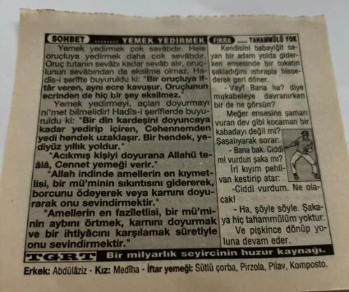 23 Ocak 1997-Orijinal Takvim Yaprağı-Doğum Günü-Söz,Nişan,Nikâh,Düğün ve Önemli Günler Hediyesi-Türkiye Gazetesi Takvimi-Ayet,Hadis (Hacı Bayram-ı Veli)-Prof.Dr.Mehmed Kaplan'ın vefatı(1986)-Yemek Yedirmek-Tahammülü Yok-Erkek:Abdülaziz,Kız:Mediha
