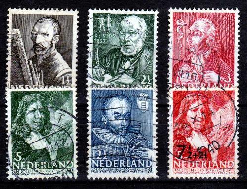 A.2313 1940 ÜNLÜLER  DAMGALI TAM SERİ HOLLANDA