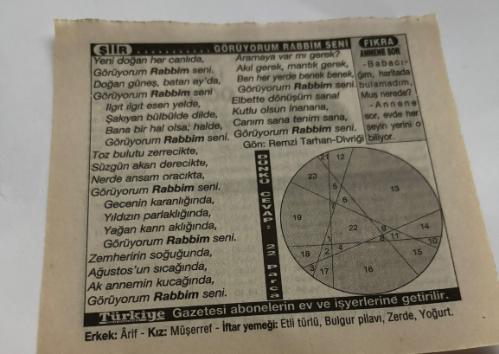 26 Ocak 1997-Orijinal Takvim Yaprağı-Doğum Günü-Söz,Nişan,Nikâh,Düğün ve Önemli Günler Hediyesi-Türkiye Gazetesi Takvimi-Ayet,Hadis (Hadis-i Şerif)-Kazım Karabekir'in vefatı(1948)-Görüyorum Rabbim Seni-Fıkra-Erkek,Arif,Kız:Müşerref
