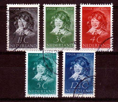 A.2316 1937 ÇOCUKLARA YARDIM  DAMGALI TAM SERİ HOLLANDA