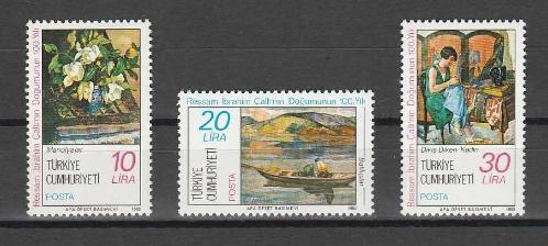 1982 RESSAM İBRAHİM ÇALLI'NIN DOĞUMUNUN 100.YILI MNH
