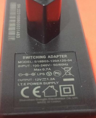 ITE 12 Volt 1.2A DC Adaptör (Kaliteli ,Standart uçlu , İkinci El)