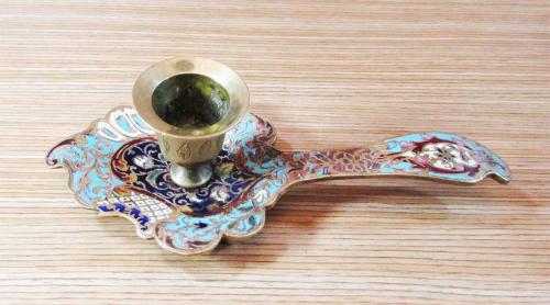 AnTiKa FRANSIZ CHaMPLeVe MİNELİ PİRİNÇ MUMLUK...