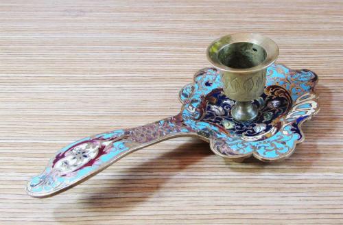 AnTiKa FRANSIZ CHaMPLeVe MİNELİ PİRİNÇ MUMLUK...