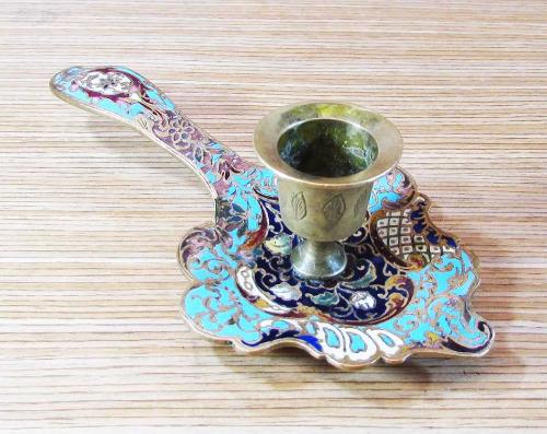 AnTiKa FRANSIZ CHaMPLeVe MİNELİ PİRİNÇ MUMLUK...