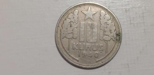 TÜRKİYE CUMHURİYETİ 10 KURUŞ 1940