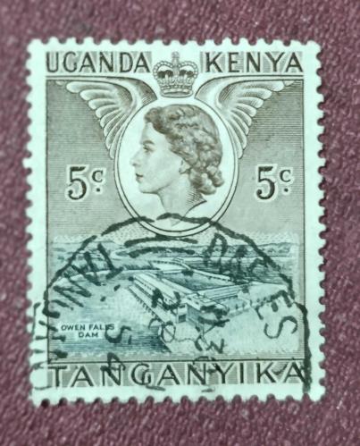 İngiliz Sömürgesi Kenya Uganda ve Tanganika_ 1953_ damgalı
