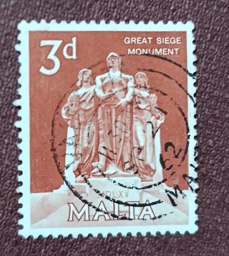 Malta _ damgalı pul