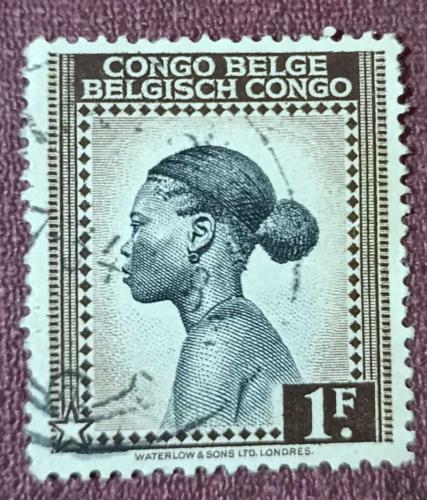 Belçika Kongosu 1942_ damgalı pul